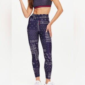 The Upside Vaquero Navy Blue Bandana Midi Pants
